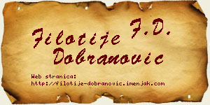 Filotije Dobranović vizit kartica